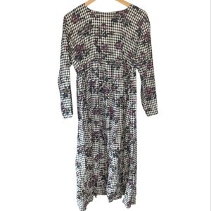 Vintage Motherhood Floral Drawstring Dress Size Womans Small